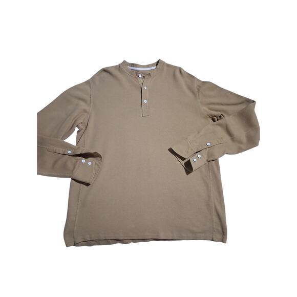 Rag & Bone NY Mens Size Large Classic Quiet Luxury Casual Henley Waffle knit Tee - Picture 1 of 15